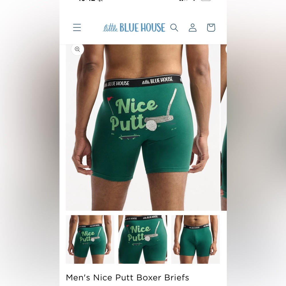 Little Blue House "Nice Putt" Boxer Briefs